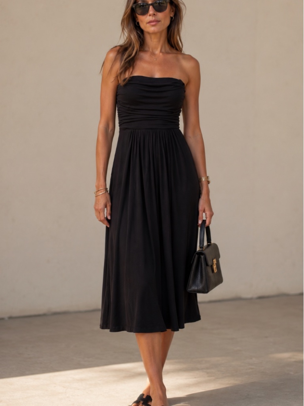 James Perse Tube Top. Strapless Black Dress. Size 3